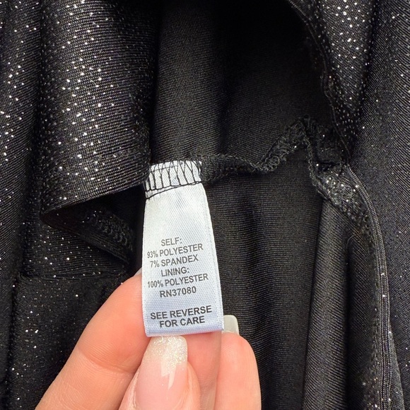 Cato Black Sparkle Keyhole Blouse - Picture 8 of 8